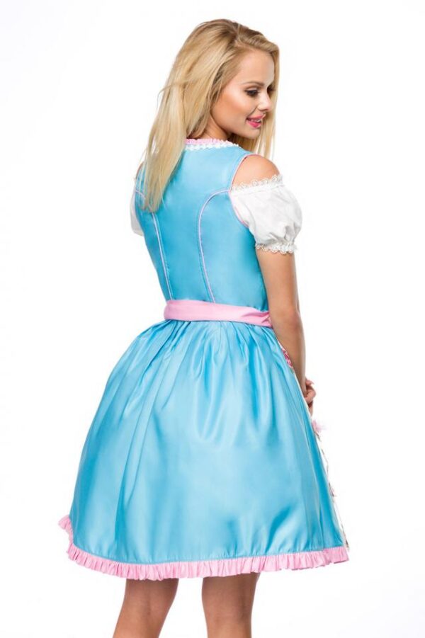 Dirndl avec tablier - bleu/rose - 3XL-Dirndline – Image 3