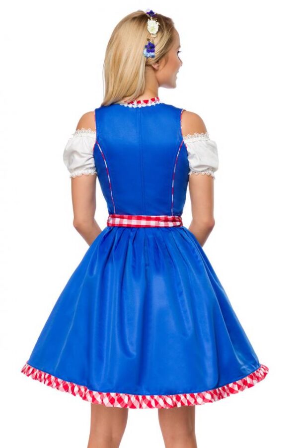 Dirndl avec tablier - bleu/rouge/blanc - S-Dirndline – Image 3