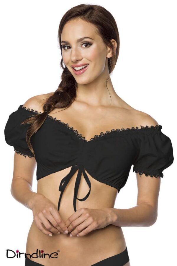 Blouse sans bretelles - noir - M-Dirndline