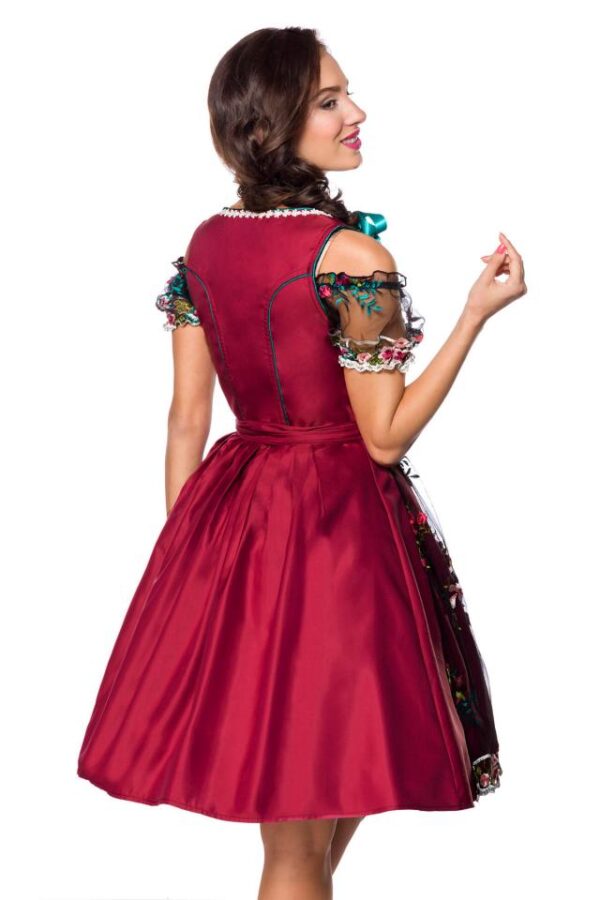 Dirndl avec chemisier - rouge/noir - M-Dirndline – Image 3