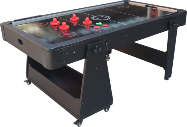 Charlsten Multi air hockey table / table de billard noir - 2-en-1 pliable