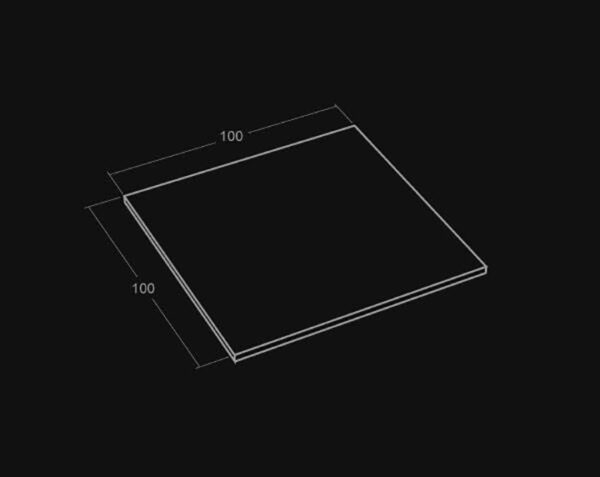 Plateau de table en pierre Carré - 100 x 100 x 3 - Charmot Clair Adouci - COMPTOIR DES PIERRES – Image 3