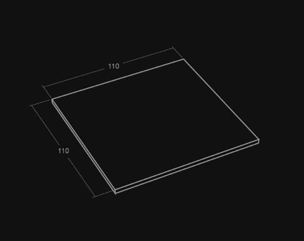 Plateau de table en pierre Carré - 110 x 110 x 3 - Charmot Doré Adouci - COMPTOIR DES PIERRES – Image 3
