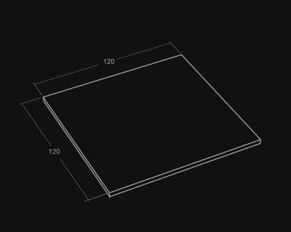 Plateau de table en pierre Carré - 120 x 120 x 3 - Charmot Doré Adouci - COMPTOIR DES PIERRES – Image 3