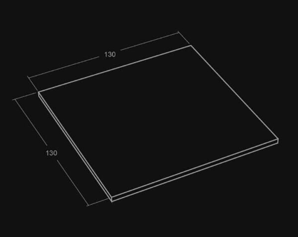 Plateau de table en pierre Carré - 130 x 130 x 3 - Charmot Doré Adouci - COMPTOIR DES PIERRES – Image 3