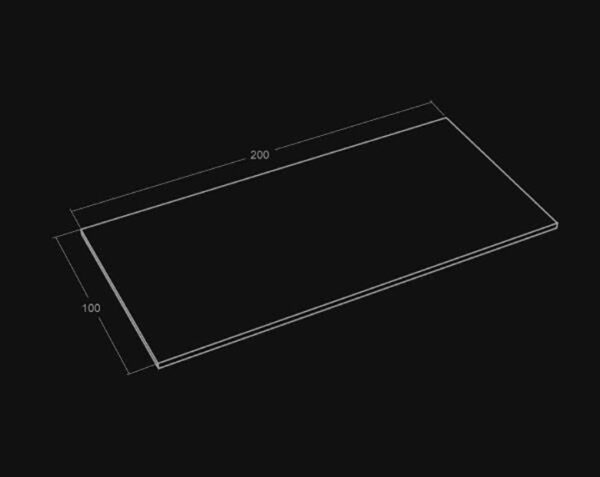 Plateau de table rectangle - 100 x 200 x 3 - Comblanchien Clair Adouci - COMPTOIR DES PIERRES – Image 3