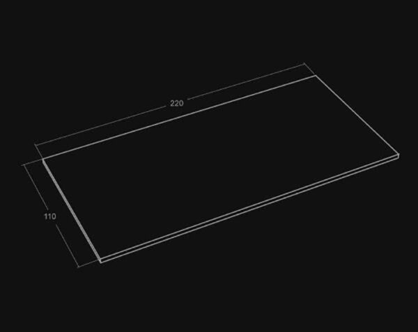 Plateau de table rectangle - 110 x 220 x 3 - Comblanchien Clair Adouci - COMPTOIR DES PIERRES – Image 3