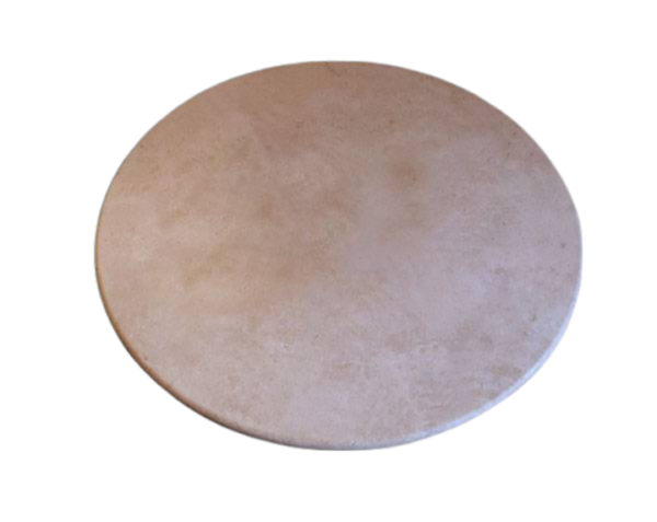 Plateau de table rond - 120 x 120 x 3 - Charmot Clair Adouci - COMPTOIR DES PIERRES