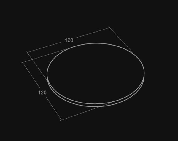 Plateau de table rond - 120 x 120 x 3 - Charmot Doré Adouci - COMPTOIR DES PIERRES – Image 4