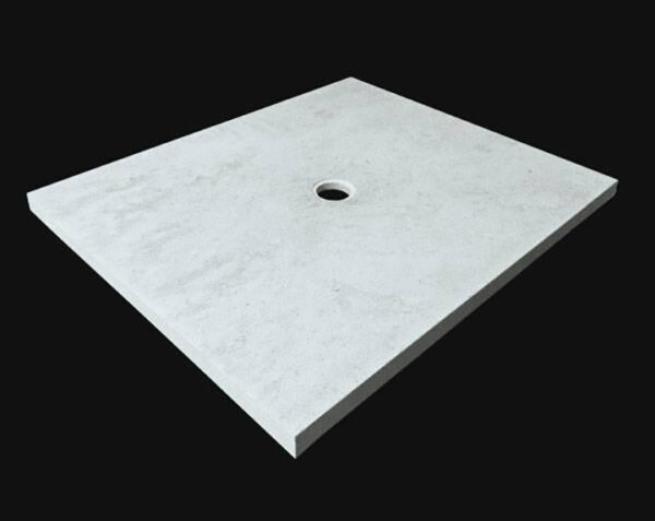 Receveur de douche à l'italienne en pierre - 80 x 80 x 4 - Charmot Clair Adouci - COMPTOIR DES PIERRES – Image 3