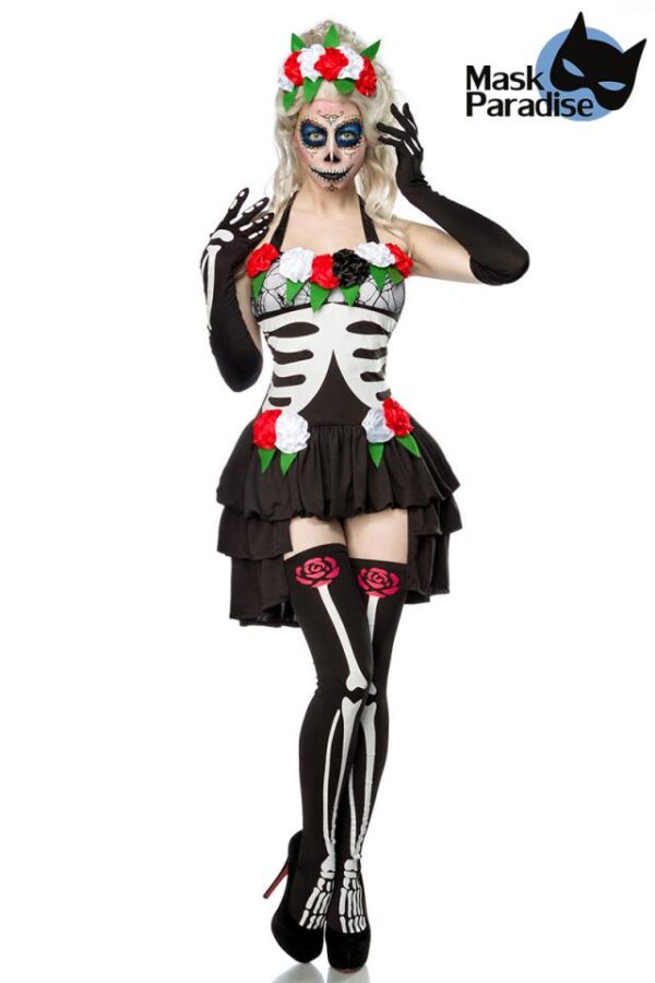 Squelette Mexicain - noir/blanc - XS-Mask Paradise