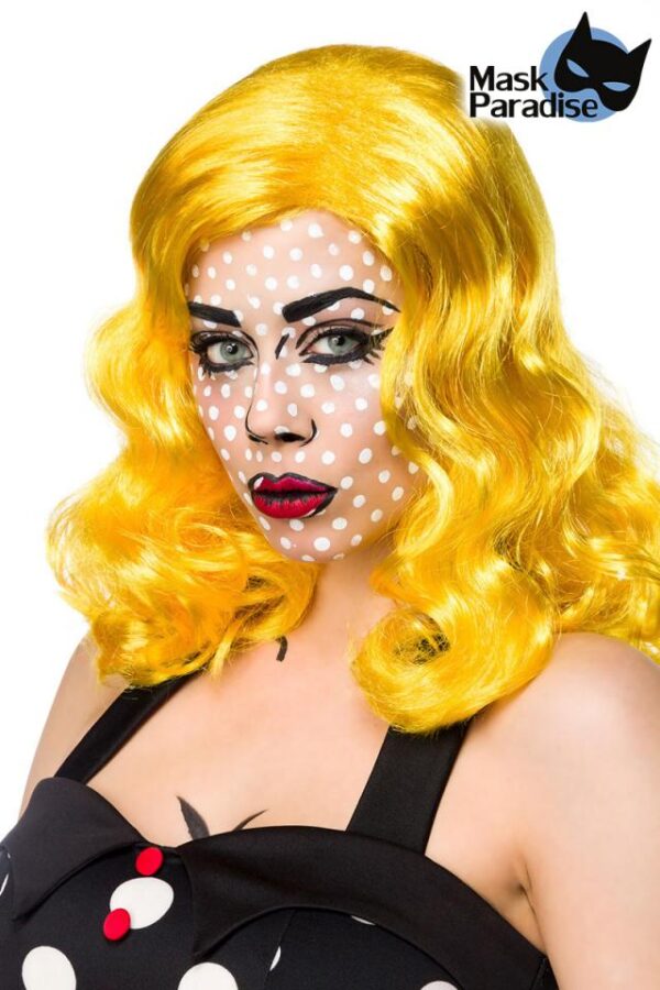 Perruque Pop Art - jaune - OS-Mask Paradise