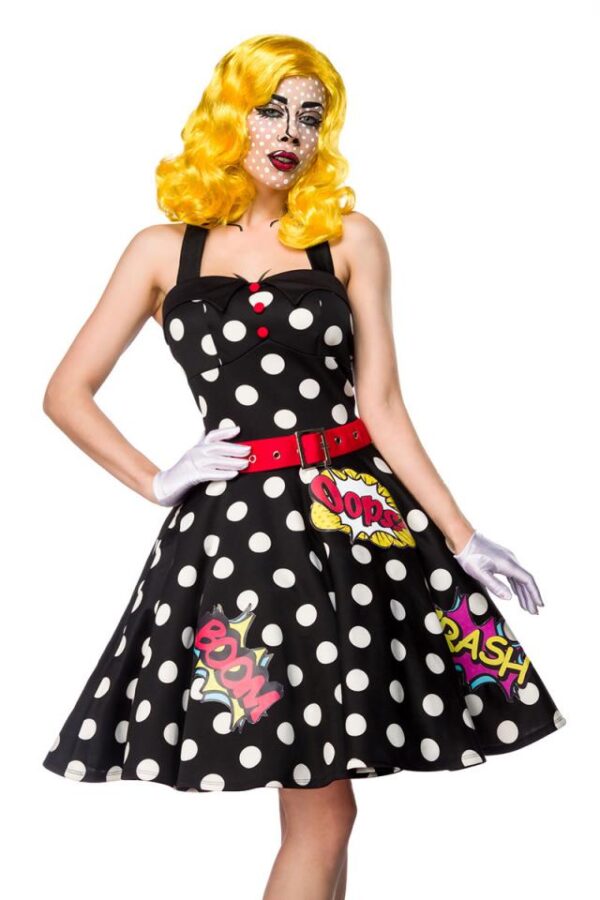 Pop Art Girl - noir/blanc/rouge - XL-Mask Paradise – Image 2