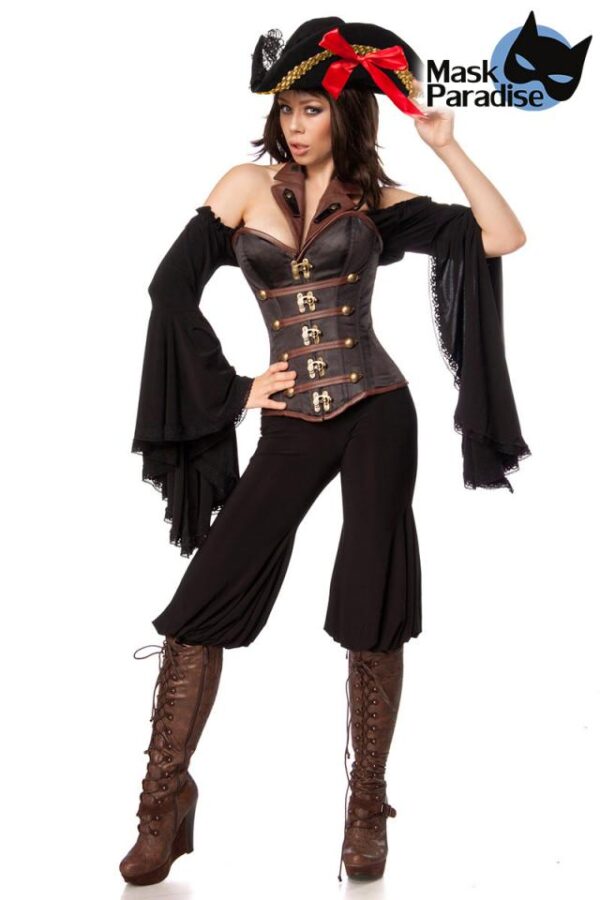 Femme Pirate - marron/noir - XL-Mask Paradise