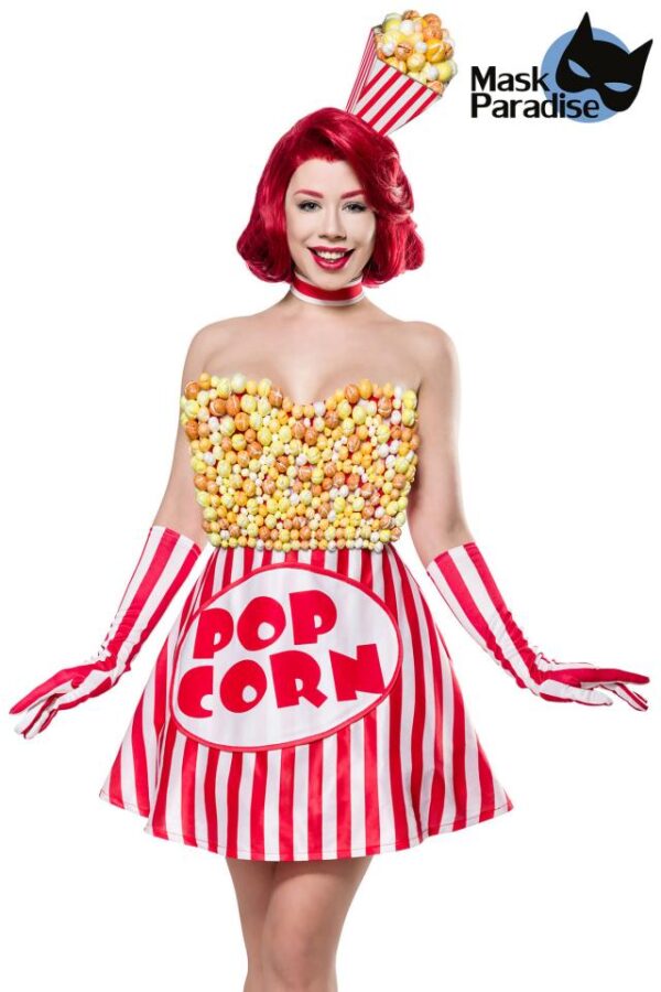Popcorn Girl - rouge/blanc - L-Mask Paradise