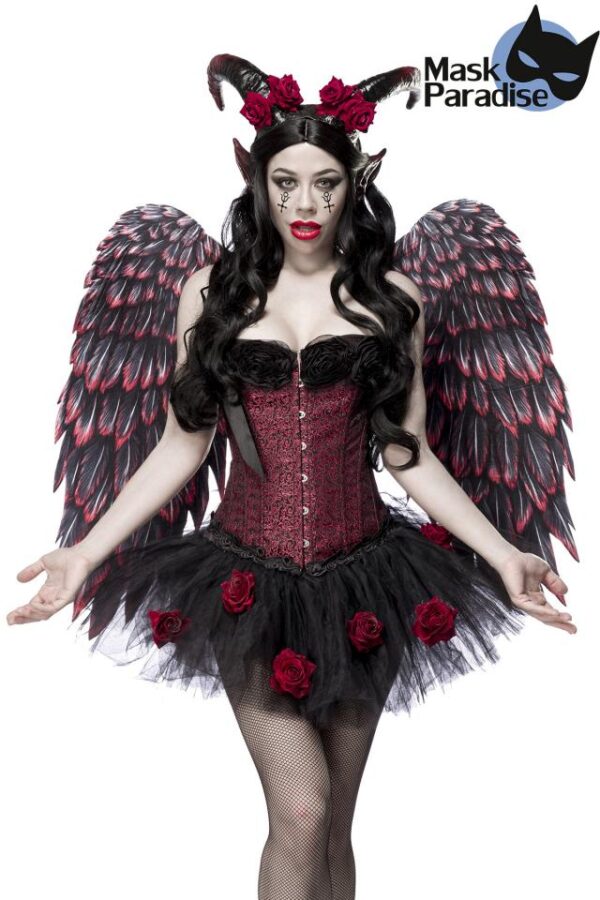 Rose Devil (Komplettset) - noir/rouge - L-Mask Paradise