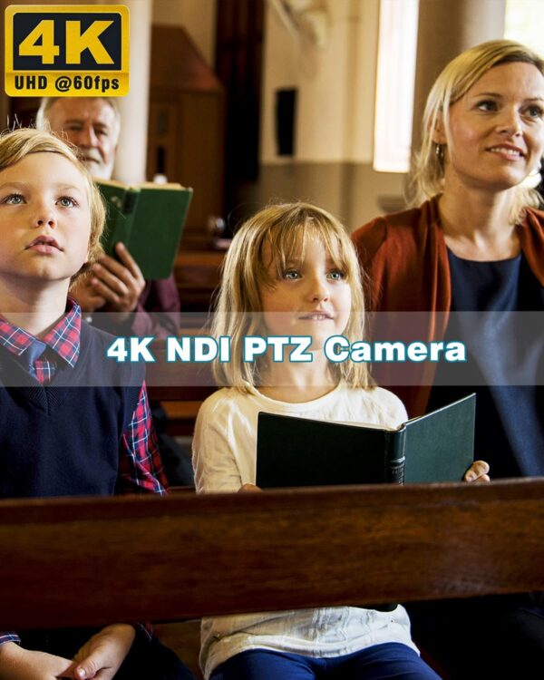 Caméra FoMaKo 4K NDI 60 FPS Zoom optique 20X, caméra PTZ NDI à suivi automatique AI, caméra PTZ USB3.0 3G-SDI HDMI 4K pour les événements de conférence d'éducation de culte d'église, caméra 4K HDR (caméra NDI K820N noire) - K820N – Image 2