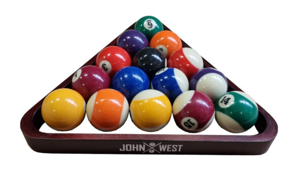Triangle John West pour boules de billard 57 mm bois acajou – Image 4