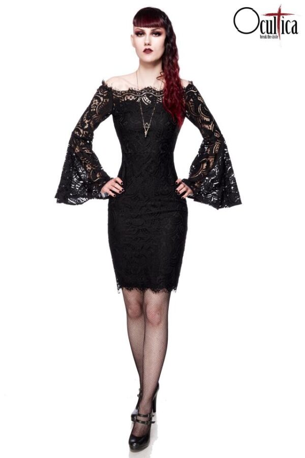 Robe en dentelle - noir - XS-Ocultica