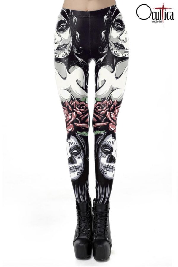 Legging Día de Muertos - noir - XL-Ocultica