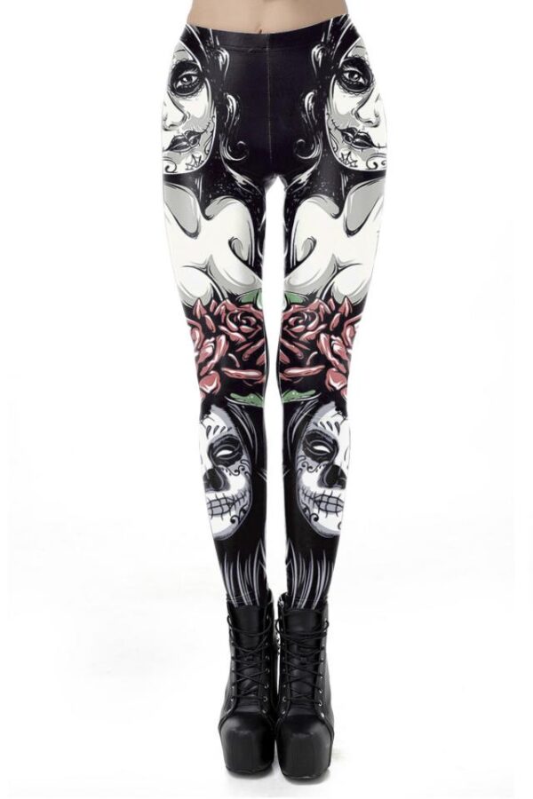 Legging Día de Muertos - noir - XL-Ocultica – Image 2