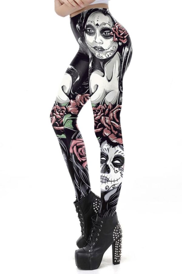 Legging Día de Muertos - noir - XL-Ocultica – Image 3
