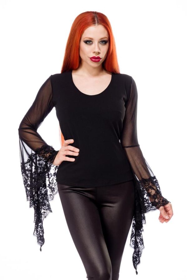 Top avec dentelle - noir - M-Ocultica – Image 4