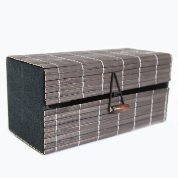 Coffret double à lattes en bambou- Vendu par 1