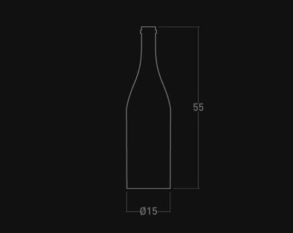 Bouteille en pierre - x Ø15 x 55 - Corton Adouci - COMPTOIR DES PIERRES – Image 3