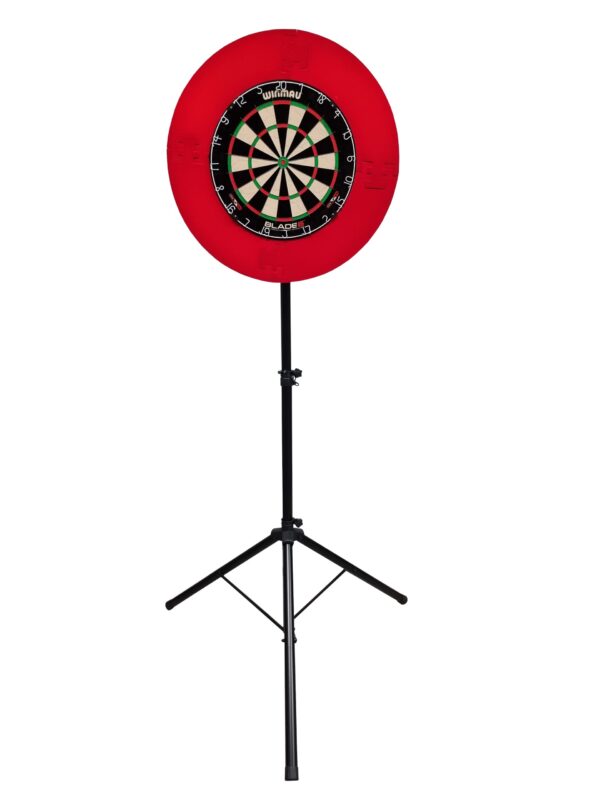 Jeu de fléchettes en acier - cible Winmau Blade 6 + support de fléchettes Roleo + Roleo Surround Red + 2 jeux de flèches – Image 2
