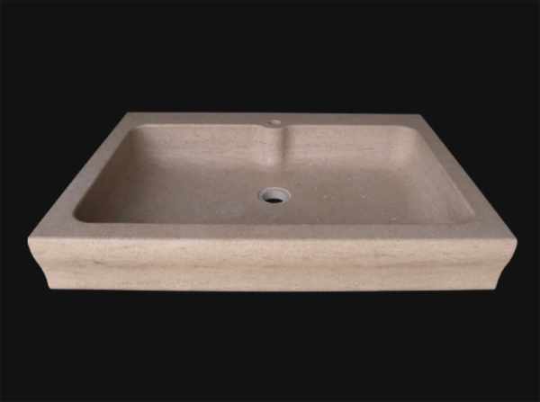 Evier en pierre Castellane 1 bac - 80 x 65 x 15 - Lanvignes Antiquaire - COMPTOIR DES PIERRES – Image 3