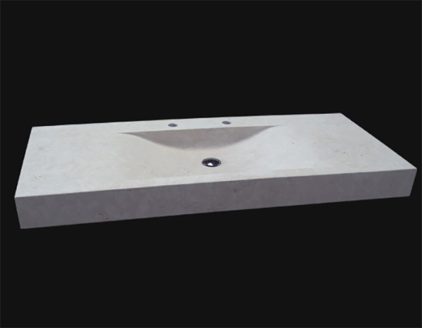 Vasque en pierre Calvi - 120 x 55 x 10 - Comblanchien Clair Adouci - COMPTOIR DES PIERRES – Image 3