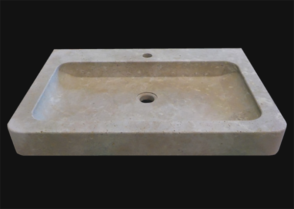 Vasque en pierre Grignan - 90 x 50 x 8 - Comblanchien Clair Adouci - COMPTOIR DES PIERRES – Image 3