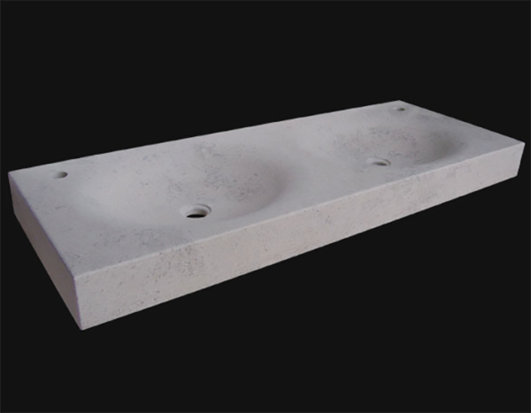 Vasque en pierre Nuits double - 120 x 45 x 10 - Lanvignes Antiquaire - COMPTOIR DES PIERRES – Image 3
