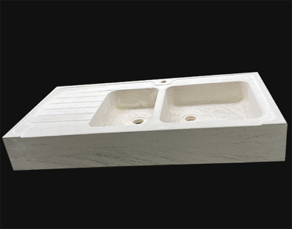 Evier en pierre Citeaux 2 bacs - 120 x 60 x 15 - Charmot Clair Adouci - COMPTOIR DES PIERRES – Image 3