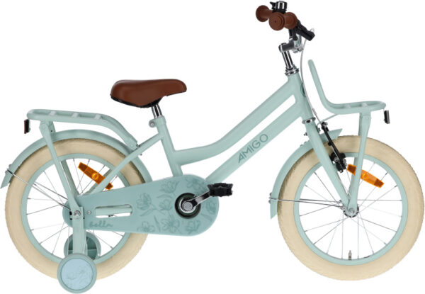Children bikes Bella 16 Pouces 26 cm Fille Frein à rétropédalage Vert - AMIGO – Image 12