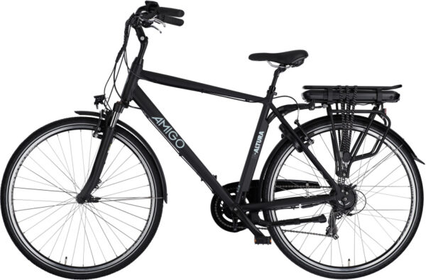 Vélos de ville électriques E-Altura D2 28 Pouces 53 cm Homme 7SP V-Brake Noir mat - AMIGO – Image 16