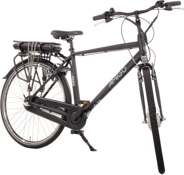 Vélos de ville électriques E-Faro S1 28 Pouces 53 cm Homme 3SP V-Brake Noir mat - AMIGO – Image 11