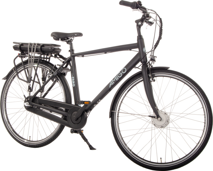 Vélos de ville électriques E-Faro S1 28 Pouces 53 cm Homme 3SP V-Brake Noir mat - AMIGO – Image 12