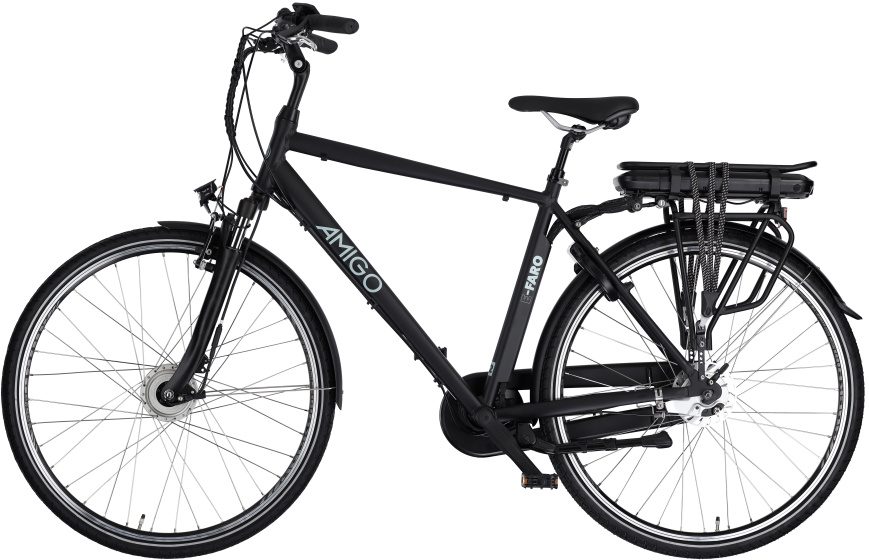 Vélos de ville électriques E-Faro S2 28 Pouces 53 cm Homme 7SP Rollerbrakes Noir mat - AMIGO – Image 10