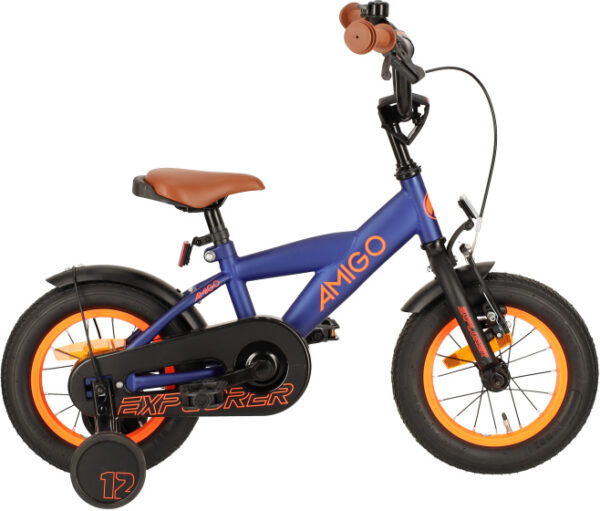 Children bikes Explorer 12 Pouces 20 cm Garçon Frein à rétropédalage Bleu/Orange - AMIGO – Image 15