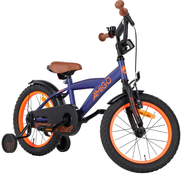 Children bikes Explorer 16 Pouces 23 cm Garçon Frein à rétropédalage Bleu/Orange - AMIGO – Image 19