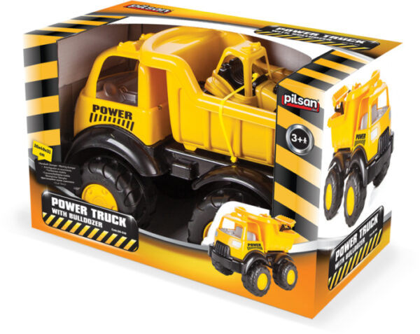 Toy vehicles Power camion avec chargeur jaune/noir 2 pièces - Pilsan – Image 12