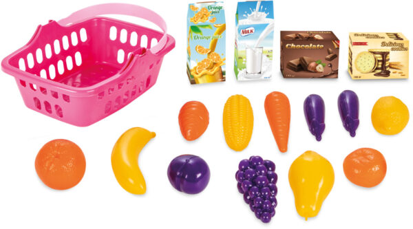 Toy food panier de fruits rose 17 pièces - Pilsan – Image 4