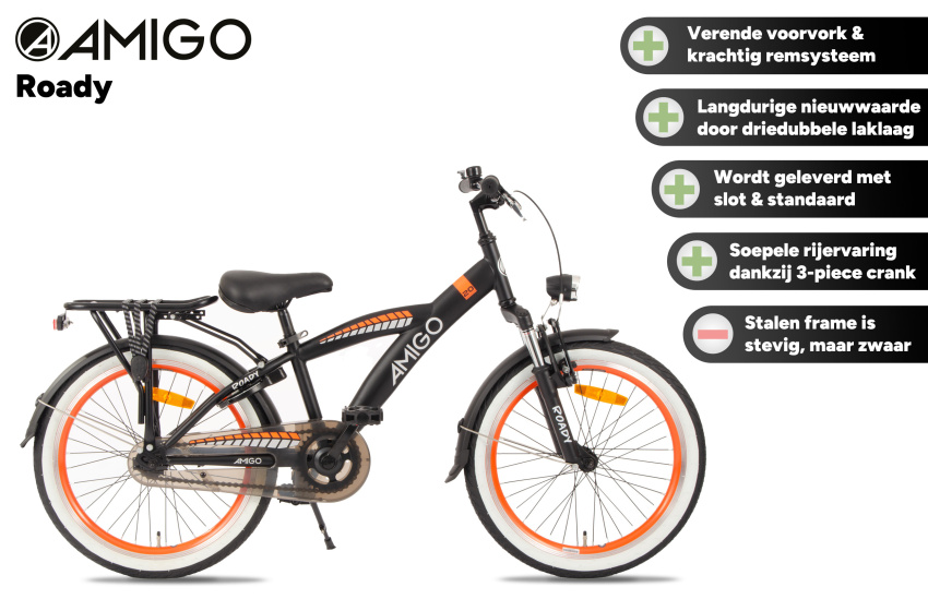 Children bikes Roady 24 Pouces 38,5 cm Garçon Frein à rétropédalage Noir/Orange - AMIGO – Image 16