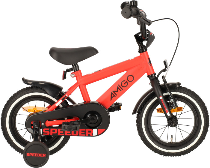 Children bikes Speeder 12 Pouces 21,5 cm Garçon Frein à rétropédalage Rouge/Noir - AMIGO – Image 14