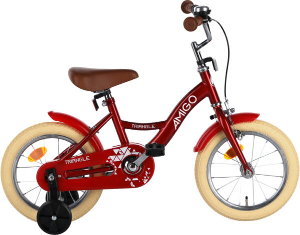 Vélos garçons Triangle 14 Pouces 23 cm Junior Frein à rétropédalage Rouge - AMIGO – Image 14