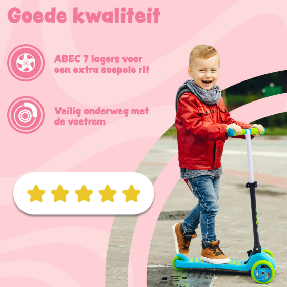 Children's scooters Twister trottinette pliable à 3 roues pour enfants avec frein à pied rose - AMIGO – Image 11
