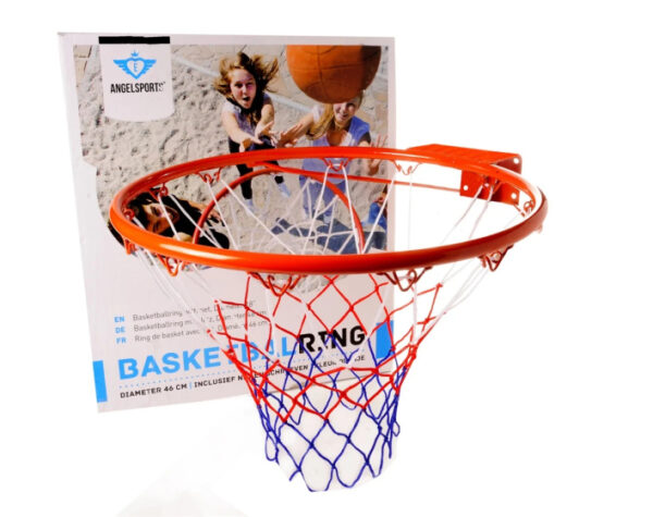 Basket-ball Anneau de basket avec filet 46 cm orange - Angel Sports – Image 7