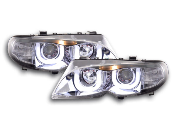 Phares Angel Eyes BMW 3er E46 Limo / Touring 02-05 chrome -